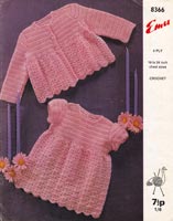 crochet baby dress vintage knitting pattern