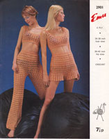 vintage hotpants set crochet patterns 1970