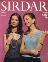 vintage evening blouse crouchet pattern 1970 sirdar 5511