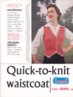 vintage ladies waistcoat knitting pattern in fair isle
