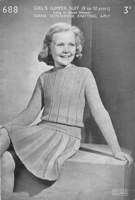 vintage girls jumper suit knitting pattern 1940s