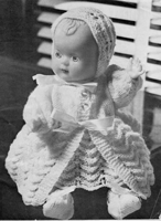 vintage doll set knitting pattern from 1960s