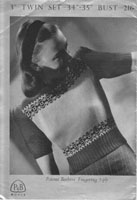 vintage jumper fair isle knitting pattern 1940s