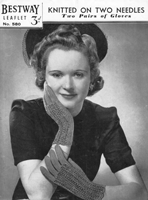 vintage knitting pattern for ladies gloves from 1940s