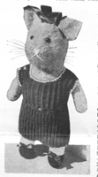 vintage toy cat knitting pattern from 1930s