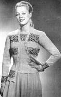 vintage 1940s fair isle twinset knitting pattern