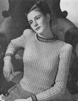 vintage ladies fair isle waist coat knitting pattern 1948