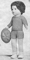 vintage toddler boy doll knitting pattern from 1930s
