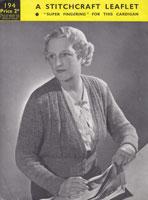 vintage ladies cardigna knitting pattern 1930s