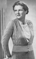 vintage ladies cardigan knitting pattern from the early 1930s