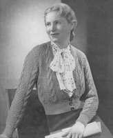 great vintage cable knitting pattern for ladies cardigan from the 1930s