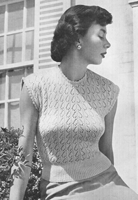 vintage 1940s ladies knitting pattern for cardigan