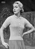 vintage 1940s summer cardigan knitting pattern