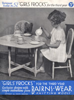 vintage knitting pattern from bairnswear for little girls dresses 1930s