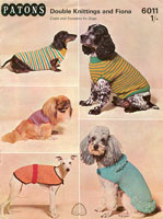 Dog coat knitting pattern in 5 sizes