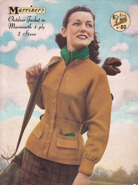 Vintage Knitting Pattern Zippered Jacket or Coat Ladies 