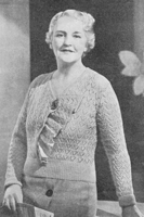 vintage knitting pattern from1 930s for the fuller figure