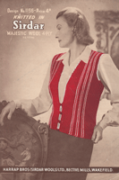 vintage sirdar 1196 1940s knitting pattern for waistcoat