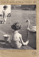 patons girls swim swuim suit knitting pattern 1940s