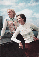 vintage tyrolean coat jacket knitting pattern 1950s