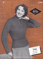 ladies cardgan jumper knitting pattern 1940s