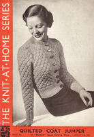 vintage knitting pattern for thick wool cardigan kniyying patter 1930s