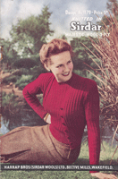vintage sirdar rib twinset knitting pattern 1940s