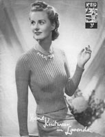 lavenda 1940s knitting pattern ladies jumper