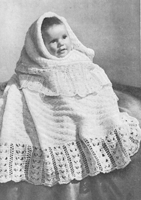 baby shawl knitting pattern from 1940s