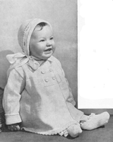 baby pramset from 1940s knitting pattern