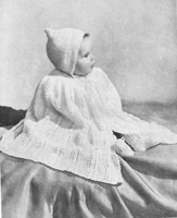 baby cape knitting pattern from 1940s