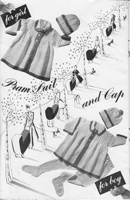 vintage knitting pattern for baby boy or girl pram set 1940s
