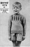 vintage fair isle jumper with fair isle 1940s