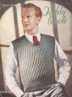 vintage mans tank top knitting pattern 1950s