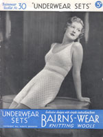 vintage ladies underwear knitting pattern form 1920s vest knickers pants 1920s