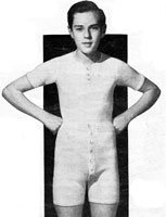 vintage knitting pattern for boys vest and poants underwear from 1920s