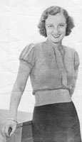 vintage ladies jumper knitting pattern from 1935