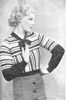 vintage ladies knitting pattern from 1935