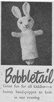 vintage glovbe puppet rabbit