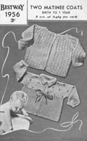 vintage matinee coat pattern for baby from 1940s