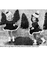 vintage twins dolls knitting pattern from 1950s