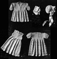 dress set with hat and mittens, jacket 1940s