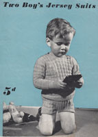 vintage knitting pattern for little boy from 1940s