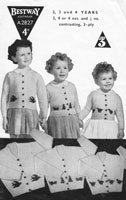vintage cardigan knitting pattern girls chicks 1940s