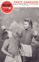 vintage 1940s childs cardigan knitting patterns
