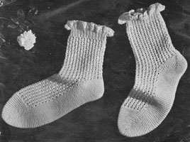 vintage bedsock knitting pattern 1930s