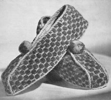 vintage bedroom slipper knitting pattern 1930s
