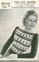 vintage fair isle knitting patterns for ladies jumper