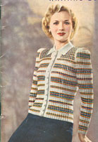 vintage knitting pattern for fair isle cardigan