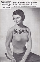 vintage weldons  ladies fair isle knitting pattern 1940s